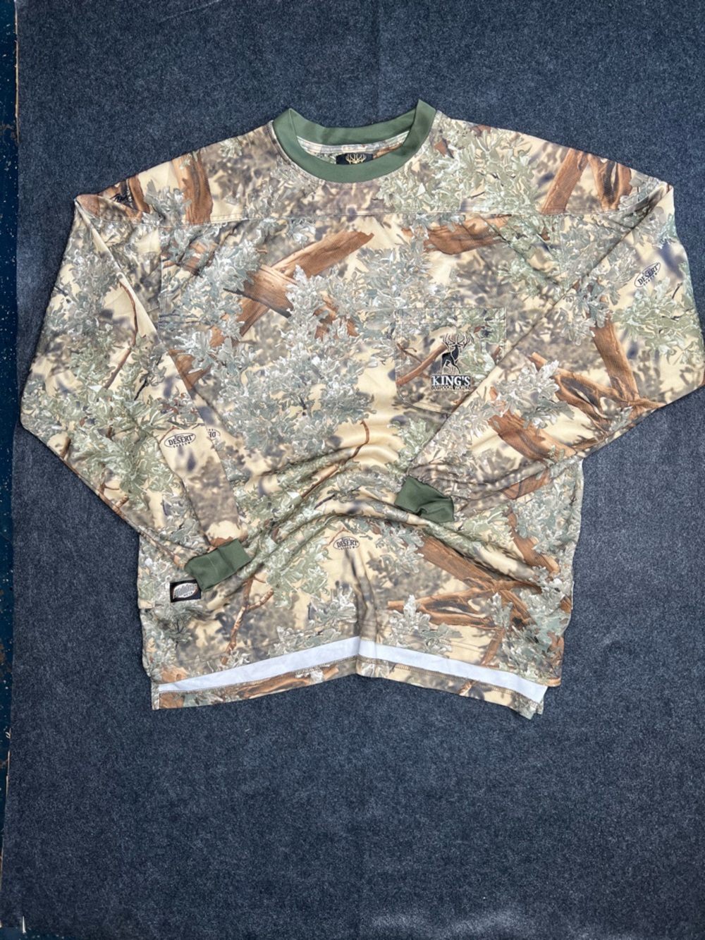 KING'S OUTDOOR WORLD Desert Shadow Camouflage Long Sleeve T-Shirt‎